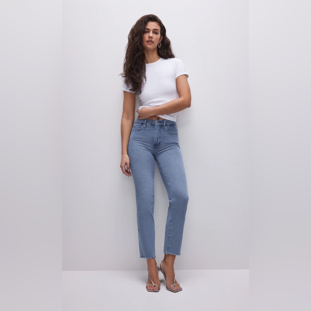Good American GOOD LEGS STRAIGHT JEANS 8